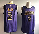 Lakers 2 Lonzo Ball Purple 2018 19 City Edition Nike Swingman Jersey,baseball caps,new era cap wholesale,wholesale hats